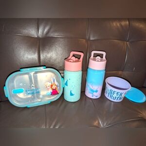 Frozen Water bottles and lunch containers